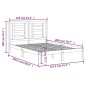 vidaXL Estructura de cama madera maciza de pino 150x200 cm