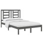 vidaXL Estructura de cama madera maciza de pino gris 120x200 cm vidaXL Estructura de cama madera maciza de pino gris 120x200 cm
