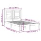 vidaXL Estructura de cama madera maciza de pino gris 120x200 cm vidaXL Estructura de cama madera maciza de pino gris 120x200 cm