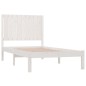 vidaXL Estructura cama individual madera maciza pino blanco 90x190 cm vidaXL Estructura cama individual madera maciza pino blanco 90x190 cm