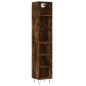 vidaXL Aparador alto contrachapada roble ahumado 34,5x32,5x180 cm vidaXL Aparador alto contrachapada roble ahumado 34,5x32,5x180 cm