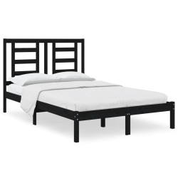 vidaXL Estructura de cama madera maciza de pino negro 120x200 cm