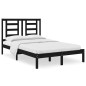 vidaXL Estructura de cama madera maciza de pino negro 120x200 cm