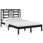 vidaXL Estructura de cama madera maciza de pino negro 120x200 cm