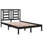 vidaXL Estructura de cama madera maciza de pino negro 120x200 cm