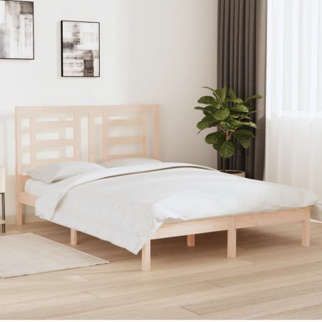 vidaXL Estructura de cama de madera maciza de pino 160x200 cm