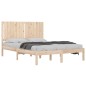vidaXL Estructura de cama madera maciza de pino 140x190 cm vidaXL Estructura de cama madera maciza de pino 140x190 cm