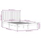 vidaXL Estructura de cama madera maciza de pino 140x190 cm vidaXL Estructura de cama madera maciza de pino 140x190 cm