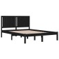 vidaXL Estructura de cama madera maciza negra King Size 150x200 cm