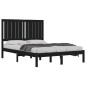 vidaXL Estructura de cama madera maciza doble pequeña negra 120x190 cm vidaXL Estructura de cama madera maciza doble pequeña negra 120x190 cm