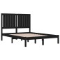 vidaXL Estructura de cama madera maciza doble pequeña negra 120x190 cm vidaXL Estructura de cama madera maciza doble pequeña negra 120x190 cm