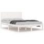 vidaXL Estructura de cama madera maciza de pino blanco 200x200 cm