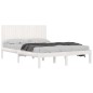 vidaXL Estructura de cama madera maciza de pino blanco 200x200 cm