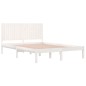 vidaXL Estructura de cama madera maciza de pino blanco 200x200 cm