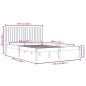 vidaXL Estructura de cama madera maciza de pino blanco 200x200 cm