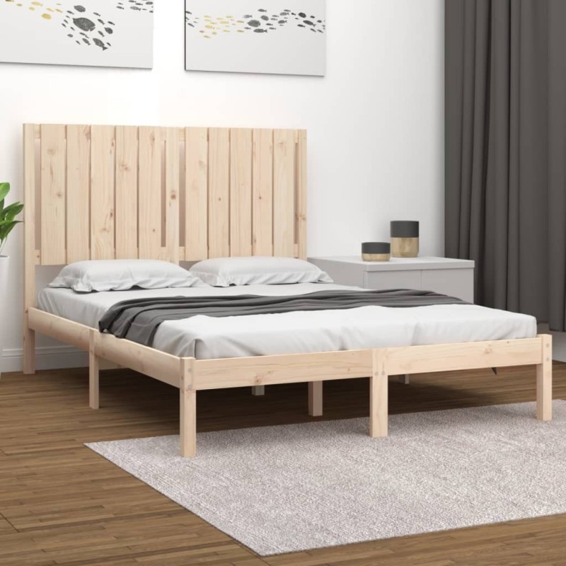 vidaXL Estructura de cama madera maciza de pino 120x200 cm vidaXL Estructura de cama madera maciza de pino 120x200 cm