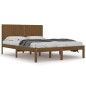 vidaXL Estructura de cama madera maciza de pino marrón miel 200x200 cm