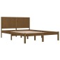 vidaXL Estructura de cama madera maciza de pino marrón miel 200x200 cm