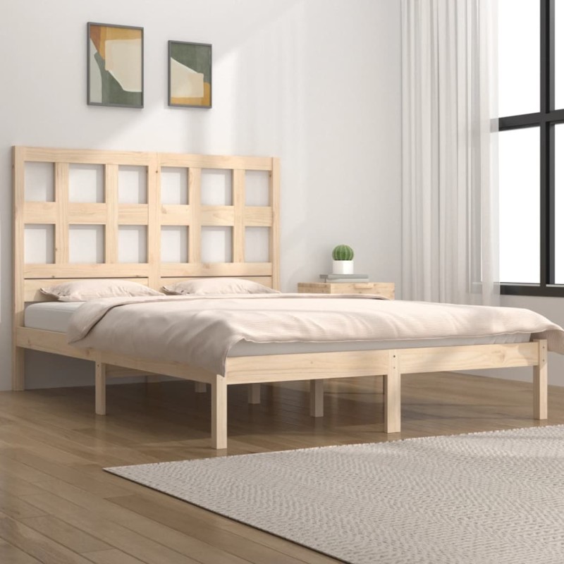 vidaXL Estructura de cama de madera maciza de pino 160x200 cm vidaXL Estructura de cama de madera maciza de pino 160x200 cm