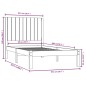 vidaXL Estructura de cama de madera maciza de pino 90x200 cm vidaXL Estructura de cama de madera maciza de pino 90x200 cm