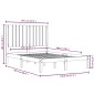 vidaXL Estructura de cama de madera maciza de pino negra 140x200 cm vidaXL Estructura de cama de madera maciza de pino negra 140x200 cm