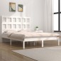 vidaXL Estructura de cama madera maciza de pino blanca 120x200 cm vidaXL Estructura de cama madera maciza de pino blanca 120x200 cm