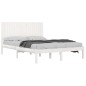 vidaXL Estructura de cama madera maciza Super King blanca 180x200 cm