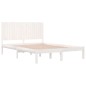 vidaXL Estructura de cama madera maciza Super King blanca 180x200 cm