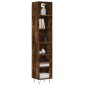 vidaXL Aparador alto contrachapada roble ahumado 34,5x32,5x180 cm vidaXL Aparador alto contrachapada roble ahumado 34,5x32,5x180 cm