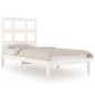 vidaXL Estructura de cama madera maciza de pino blanco 100x200 cm vidaXL Estructura de cama madera maciza de pino blanco 100x200 cm