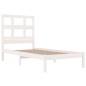 vidaXL Estructura de cama madera maciza de pino blanco 100x200 cm vidaXL Estructura de cama madera maciza de pino blanco 100x200 cm