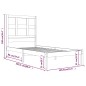 vidaXL Estructura de cama madera maciza de pino blanco 100x200 cm vidaXL Estructura de cama madera maciza de pino blanco 100x200 cm