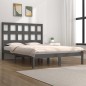 vidaXL Estructura de cama de madera maciza de pino gris 140x190 cm vidaXL Estructura de cama de madera maciza de pino gris 140x190 cm
