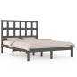 vidaXL Estructura de cama de madera maciza de pino gris 140x190 cm vidaXL Estructura de cama de madera maciza de pino gris 140x190 cm