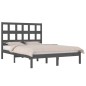 vidaXL Estructura de cama de madera maciza de pino gris 140x190 cm vidaXL Estructura de cama de madera maciza de pino gris 140x190 cm