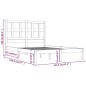 vidaXL Estructura de cama de madera maciza de pino gris 140x190 cm vidaXL Estructura de cama de madera maciza de pino gris 140x190 cm