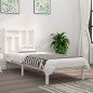 vidaXL Estructura de cama individual madera maciza blanca 75x190 cm vidaXL Estructura de cama individual madera maciza blanca 75x190 cm