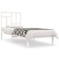 vidaXL Estructura de cama individual madera maciza blanca 75x190 cm vidaXL Estructura de cama individual madera maciza blanca 75x190 cm