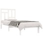 vidaXL Estructura de cama individual madera maciza blanca 75x190 cm vidaXL Estructura de cama individual madera maciza blanca 75x190 cm