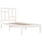 vidaXL Estructura de cama individual madera maciza blanca 75x190 cm vidaXL Estructura de cama individual madera maciza blanca 75x190 cm