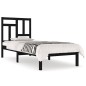 vidaXL Estructura cama individual madera maciza pino negra 90x190 cm vidaXL Estructura cama individual madera maciza pino negra 90x190 cm