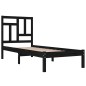 vidaXL Estructura cama individual madera maciza pino negra 90x190 cm vidaXL Estructura cama individual madera maciza pino negra 90x190 cm