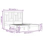 vidaXL Estructura cama madera maciza pino blanca king size 180x200 cm vidaXL Estructura cama madera maciza pino blanca king size 180x200 cm
