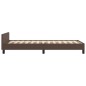 vidaXL Estructura de cama con cabecero cuero sintético marrón 90x200cm
