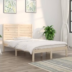 vidaXL Estructura de cama madera maciza 120x190 cm