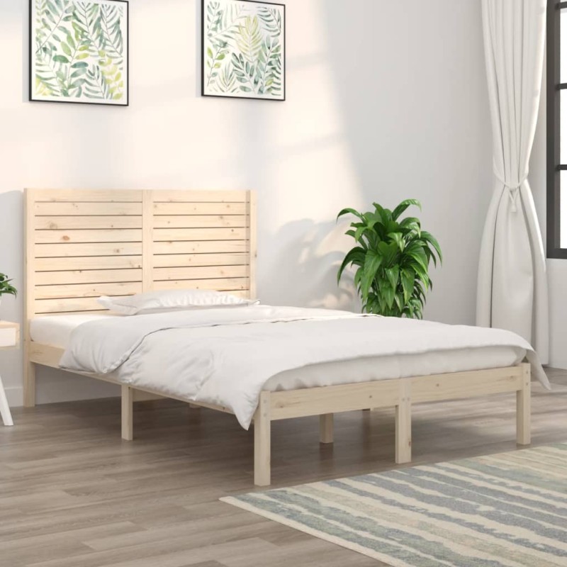 vidaXL Estructura de cama madera maciza 120x190 cm vidaXL Estructura de cama madera maciza 120x190 cm