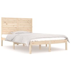vidaXL Estructura de cama madera maciza 120x190 cm