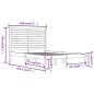 vidaXL Estructura de cama de madera maciza negra 140x190 cm vidaXL Estructura de cama de madera maciza negra 140x190 cm