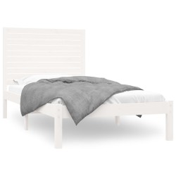 vidaXL Estructura de cama madera maciza de pino blanco 100x200 cm