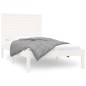 vidaXL Estructura de cama madera maciza de pino blanco 100x200 cm vidaXL Estructura de cama madera maciza de pino blanco 100x200 cm
